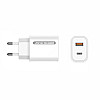 Сетевое зарядное устройство Aspor A806 Fast Charger (USB/USB-C/3A/33W)- белый