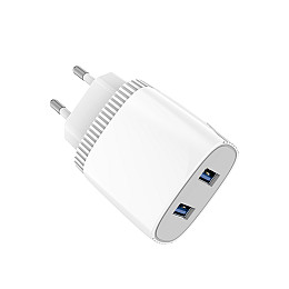 Сетеве зарядний пристрій Aspor A811 (2USB/2.4A) - білий
