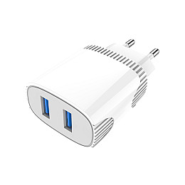 Сетеве зарядний пристрій Aspor A811 (2USB/2.4A) - білий