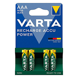 Акумуляторні батарейки AAA VARTA ACCU AAA 1000mAh BLI 4 шт (READY 2 USE)