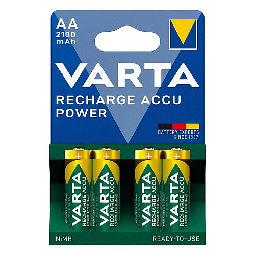 Перезаряжаємi батарейки АА VARTA ACCU AA 2100mAh BLI 4 шт (READY 2 USE)