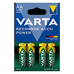 Перезаряжаються батарейки АА VARTA ACCU AA 2600mAh BLI 4 шт (READY 2 USE)
