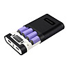 Корпус УМБ для аккумуляторов 4x18650 max 12800mA USB Type-C с фонариком Черный (4x18650 Black) Power