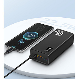 УМБ 30000mAh 65 Вт 0,6 кг для ноутбука быстрая зарядка Quick Charge M16 Черный (PD65W) PD