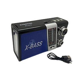 Акумуляторний радіоприймач Everton RT-816 з ліхтарем Bluetooth FM USB SD (1756375709)