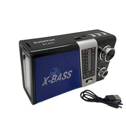 Аккумуляторный радиоприемник Everton RT-816 с фонарем Bluetooth FM USB SD (1756375709)
