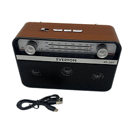 Портативный радиоприемник Everton RT-309 FM/AM/SW/Bluetooth/USB с фонариком (1756375714)