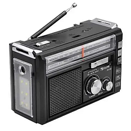 Радиоприемник на аккумуляторе Golon RX-382 FM/AM/SW с фонарем LED Черный (1756375728)