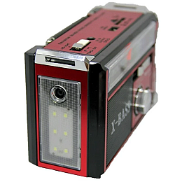 Радіоприймач акумулятор/220/батарейки Golon RX-381/2 USB+SD з ліхтариком LED Червоний (1756375736)