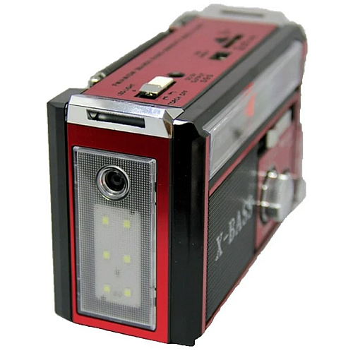 Радиоприемник аккумулятор/220/батарейки Golon RX-381/2 USB+SD с фонариком LED Красный (1756375736)
