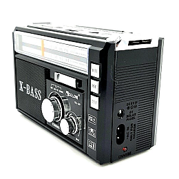 Портативний радіоприймач Golon RX-381/2 USB/SD з LED ліхтарем Чорний (1756375737)