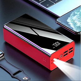 Повербанк з екраном і ліхтариком Smart 60000 mAh 115 Red (15342-hbr)