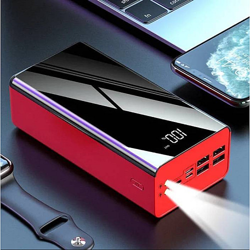 Повербанк с экраном и фонариком Smart 60000 mAh 115 Red (15342-hbr)