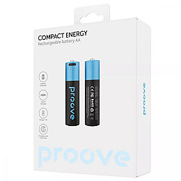 Акумуляторні батарейки Proove Compact Energy AA Type-C 1.5V 2600mAh 2шт
