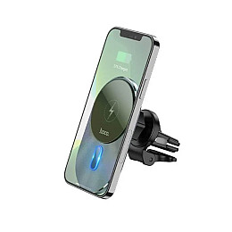 Автомобільний магнітний тримач Hoco CA91 з бездротовою зарядкою MagSafe 5W-15W