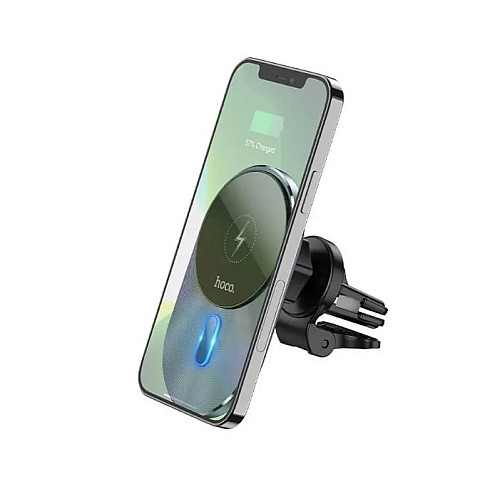 Автомобільний магнітний тримач Hoco CA91 з бездротовою зарядкою MagSafe 5W-15W