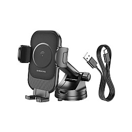 Держатель для телефону в авто Borofone BH203 з бездротовою зарядкою 5W-15W