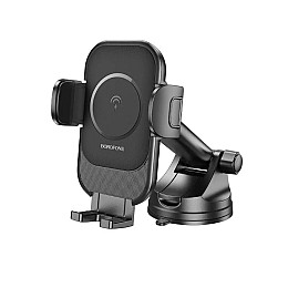 Держатель для телефону в авто Borofone BH203 з бездротовою зарядкою 5W-15W