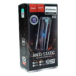 Захисне скло Hoco G10 HD Антистатичне iPhone 14 Pro Max 25 шт Чорний