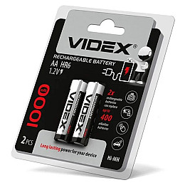 Акумуляторна батарейка Videx AA HR6 1000mAh 2 шт