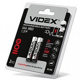 Аккумуляторная батарейка Videx AAA HR03 1100mAh 2 шт