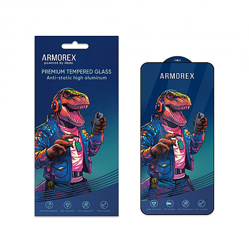 Захисне скло Armorex 5D High-Alum Антистатичне Samsung S23 FE / Samsung A54 Чорне