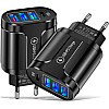 Сетеве зарядне пристрій Mirrow 3 USB Type-C Super Charge/Quick Charge 3.0 5V/2.4A Чорний (355621451)