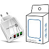 Сетевое зарядное устройство Mirrow 3 USB Type-C Super Charge/Quick Charge 36W White (985741235)