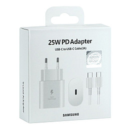 Комплект зарядного устройства Samsung 1Type-C PD25W Type-C to Type-C 1:1 White