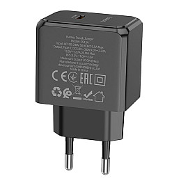 Сетевое зарядное устройство Hoco CS13A Ocean PD20W Type-C PC+ABS Black