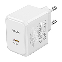 Сетевое зарядное устройство Hoco CS13A Ocean PD20W Type-C PC+ABS White