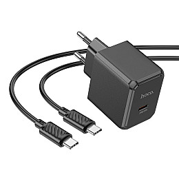 Сетевое зарядное устройство Hoco CS13A Ocean PD20W Type-C to Type-C Black