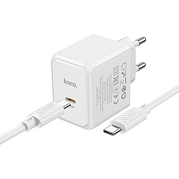 Сетевое зарядное устройство Hoco CS13A Ocean PD20W Type-C to Type-C White