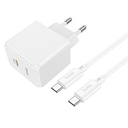 Сетевое зарядное устройство Hoco CS13A Ocean PD20W Type-C to Type-C White