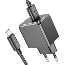 Комлект зарядного устройства Hoco CS11A 1USB 10.5W 5V/2.1A USB/Type C 1m Black
