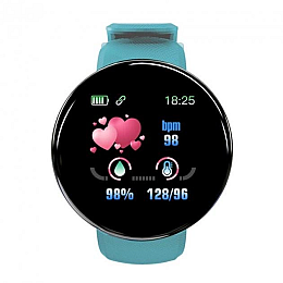 Фитнес-браслет No Brand Band D18 круглый трекер пульсометр Green (16091-hbr)