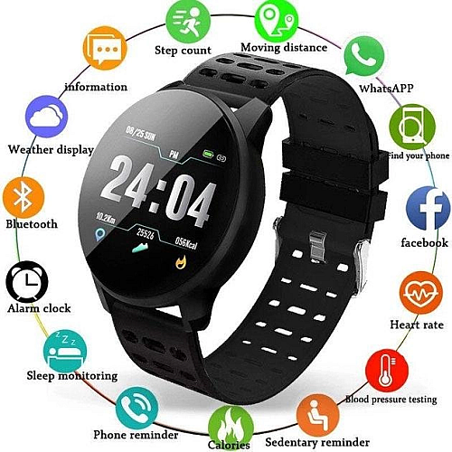 Фітнес-браслет No Brand 119PLUS Black Gray (16099-hbr)