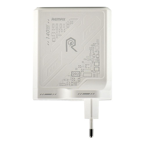 Сетевое зарядное устройство Remax RP-U106 Mecha Warrior GaN 140W 2C/1A MacBook Pro PD 3.1 Lenovo IdeaPad 14pro White