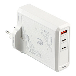 Сетевое зарядное устройство Remax RP-U106 Mecha Warrior GaN 140W 2C/1A MacBook Pro PD 3.1 Lenovo IdeaPad 14pro White