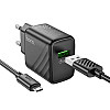 Комплект зарядного устройства Hoco CS21A Single port 1USB 18W 5V/3A 9V/2A Quick Charge 3.0 USB/ Micro-USB 1м Black