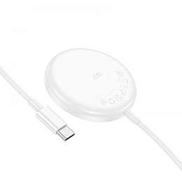 Бездротовий зарядний пристрій Hoco CW50 Fast 3-в-1 магнітний iWatch 2.5W/MagSafe 7.5W Type-C AirPods / iWatch 1–8 SE/SE2 Ultra Білий