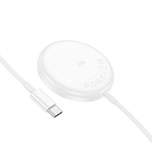 Бездротовий зарядний пристрій Hoco CW50 Fast 3-в-1 магнітний iWatch 2.5W/MagSafe 7.5W Type-C AirPods / iWatch 1–8 SE/SE2 Ultra Білий