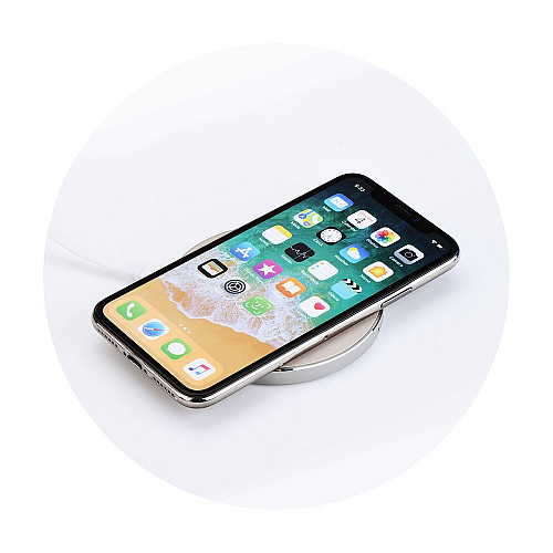 Бездротовий зарядний пристрій Remax RP-W5 Round Wireless QI Сірий
