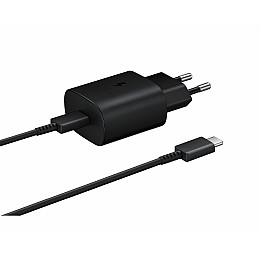Зарядный комплект Samsung EP-TA800NBE USB Type-C PD 3.0 PPS Max 25W S20 A53 A73 A33 A13 Black