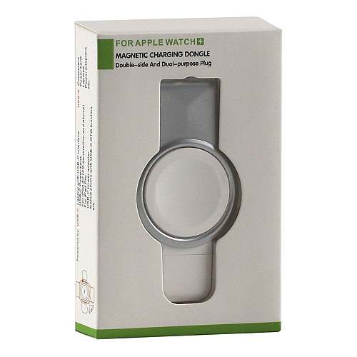 Бездротовий зарядний пристрій Magnetic для Apple Watch Type-C чоловічий USB чоловічий Білий