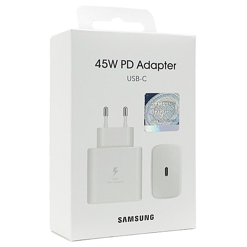 Блок питания Samsung Type-C PD 45W 1:1 PD/PPS 3.3-11.0V White
