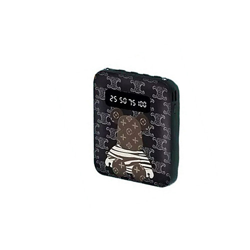 УМБ Power Bank Smart 5000mAh повербанк с экраном и фонариком 4 в 1 Bearbrick Black (16133-hbr)