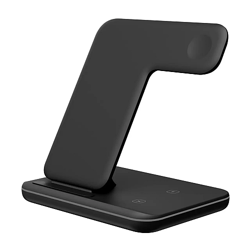 Бездротовий зарядний пристрій RIAS Q84 Qi 3в1 Black
