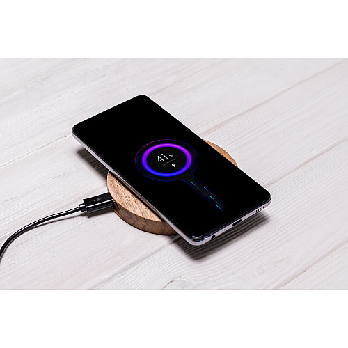 Деревянная подставка с поддержкой беспроводной зарядки для смартфона EcoWalnut "iCharge"