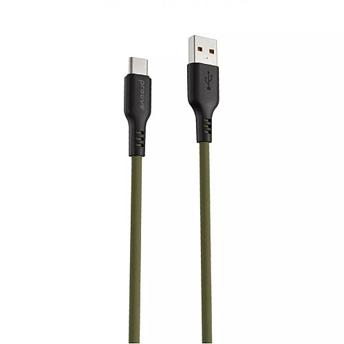Кабель Proove Rebirth Type-C 2.4A 1м зелений